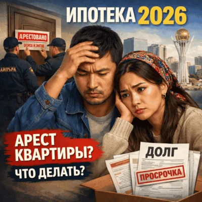 Просрочка по ипотеке в Казахстане в 2026 году: когда могут арестовать квартиру и что делать должнику