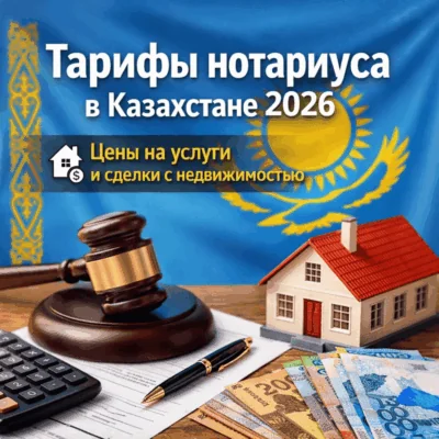 Тарифы нотариуса в Казахстане 2026 цены на услуги и сделки с недвижимостью